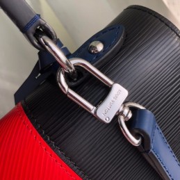 Replica Louis Vuitton Black Red White Stripe Cluny BB