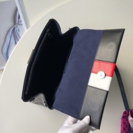 Replica Louis Vuitton Black Red White Stripe Cluny BB