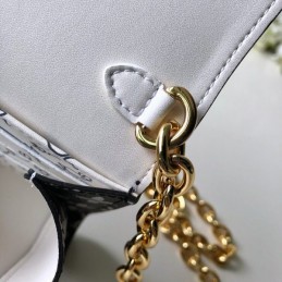 Replica Louis Vuitton Black White Monogram Character Twist Chain Wallet