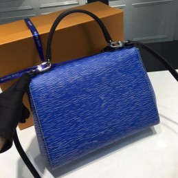 Replica Louis Vuitton Royal Blue Textured Cluny BB