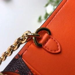 Replica Louis Vuitton Black Red Monogram Character Twist Chain Wallet