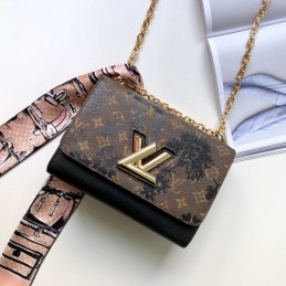 Replica Louis Vuitton Brown Monogram Floral Twist MM