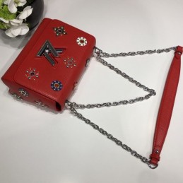 Replica Louis Vuitton Red Multicolor Floral Twist MM