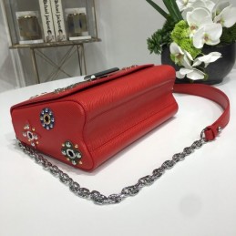 Replica Louis Vuitton Red Multicolor Floral Twist MM