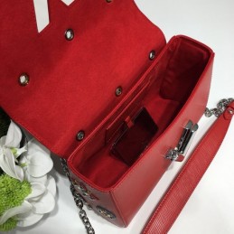 Replica Louis Vuitton Red Multicolor Floral Twist MM