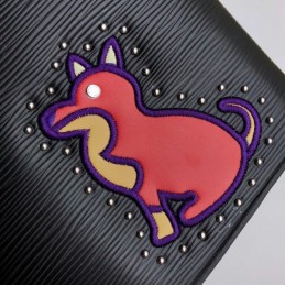 Replica Louis Vuitton Black Multicolor Patch Neverfull MM