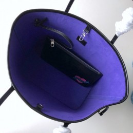 Replica Louis Vuitton Black Multicolor Patch Neverfull MM
