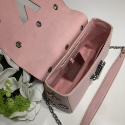 Replica Louis Vuitton Pale Pink Floral Twist MM - Style 2