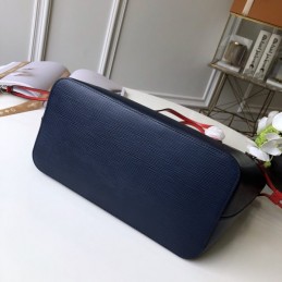 Replica Louis Vuitton Navy Blue Red Trim Neverfull MM