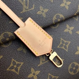 Replica Louis Vuitton Brown Monogram Red Trim Cluny MM