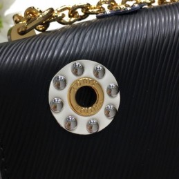 Replica Louis Vuitton Black Floral Twist MM