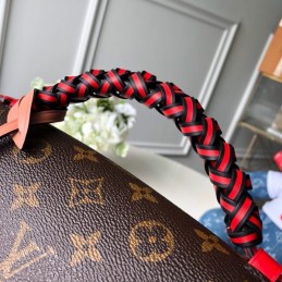 Replica Louis Vuitton Brown Monogram Braided Handle Metis Pochette
