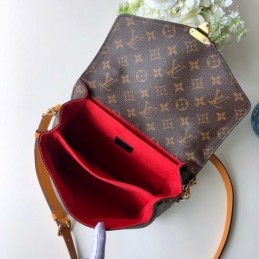 Replica Louis Vuitton Brown Monogram Braided Handle Metis Pochette