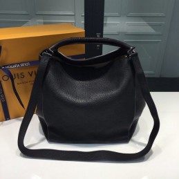 Replica Louis Vuitton Black Mahina Asteria Hobo Bag
