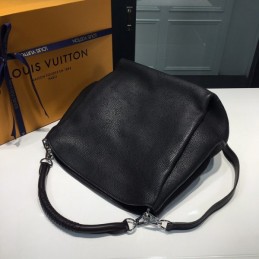 Replica Louis Vuitton Black Mahina Asteria Hobo Bag