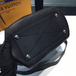 Replica Louis Vuitton Black Mahina Asteria Hobo Bag