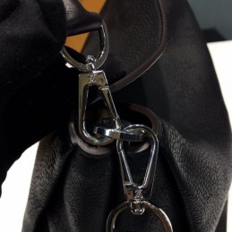 Replica Louis Vuitton Black Mahina Asteria Hobo Bag