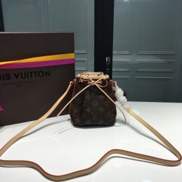 Replica Louis Vuitton Brown Monogram Nano Noe