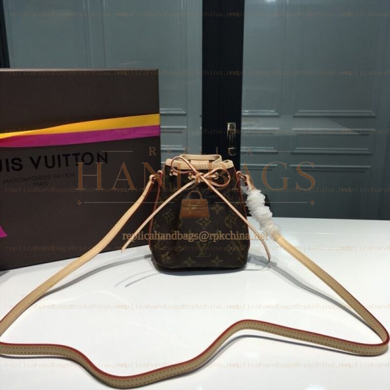 Replica Louis Vuitton Brown Monogram Nano Noe