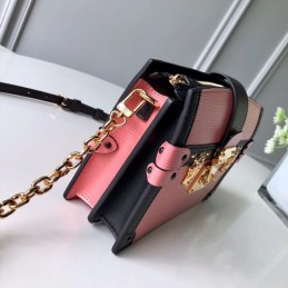 Replica Louis Vuitton Pale Pink Black Trim Petite Malle