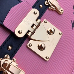 Replica Louis Vuitton Pale Pink Black Trim Petite Malle