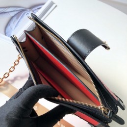 Replica Louis Vuitton Red Black Trim Petite Malle