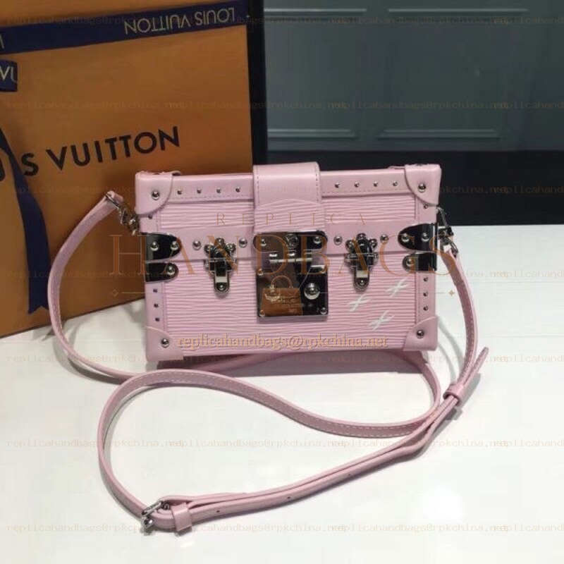 Replica Louis Vuitton Pale Pink Studded Petite Malle