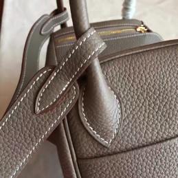Replica Hermes Taupe Lindy 30 Bag