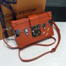 Replica Louis Vuitton Orange Studded Petite Malle