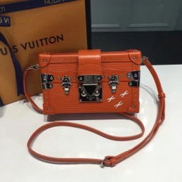 Replica Louis Vuitton Orange Studded Petite Malle