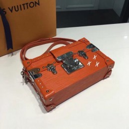 Replica Louis Vuitton Orange Studded Petite Malle