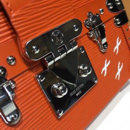 Replica Louis Vuitton Orange Studded Petite Malle