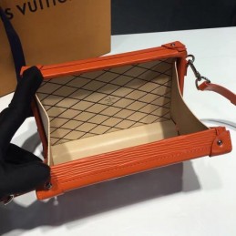 Replica Louis Vuitton Orange Studded Petite Malle
