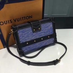 Replica Louis Vuitton Navy Blue Studded Petite Malle