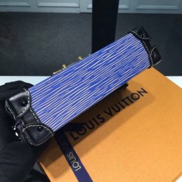 Replica Louis Vuitton Navy Blue Studded Petite Malle