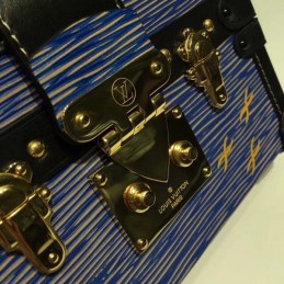 Replica Louis Vuitton Navy Blue Studded Petite Malle