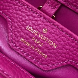 Replica Louis Vuitton Fuchsia Gold Studded Capucines PM