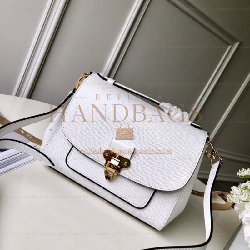 Replica Louis Vuitton White Textured Boccador