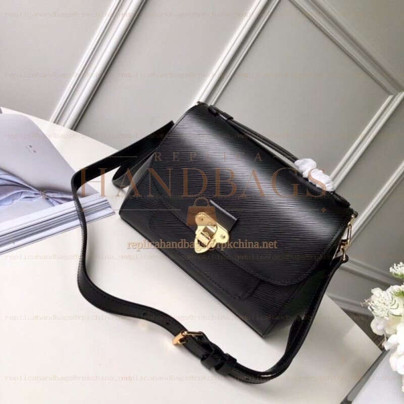 Replica Louis Vuitton Black Textured Boccador