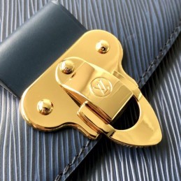 Replica Louis Vuitton Navy Blue Textured Boccador