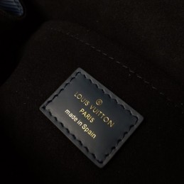 Replica Louis Vuitton Navy Blue Textured Boccador