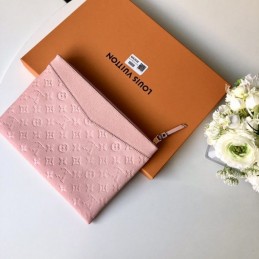 Replica Louis Vuitton Pink Embossed Monogram Daily Pouch