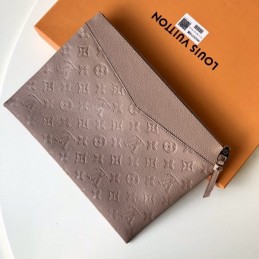 Replica Louis Vuitton Taupe Embossed Monogram Daily Pouch