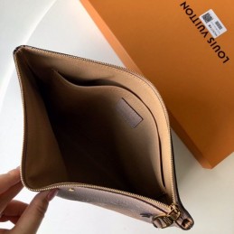Replica Louis Vuitton Taupe Embossed Monogram Daily Pouch