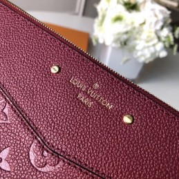 Replica Louis Vuitton Burgundy Embossed Monogram Daily Pouch