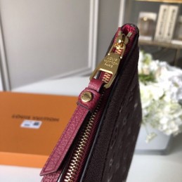 Replica Louis Vuitton Burgundy Embossed Monogram Daily Pouch