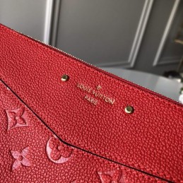 Replica Louis Vuitton Red Embossed Monogram Daily Pouch