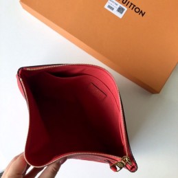 Replica Louis Vuitton Red Embossed Monogram Daily Pouch