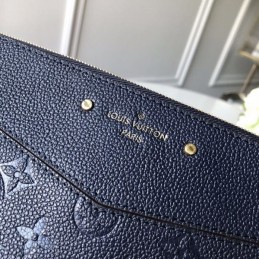 Replica Louis Vuitton Navy Blue Embossed Monogram Daily Pouch