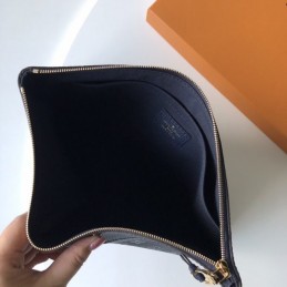Replica Louis Vuitton Navy Blue Embossed Monogram Daily Pouch